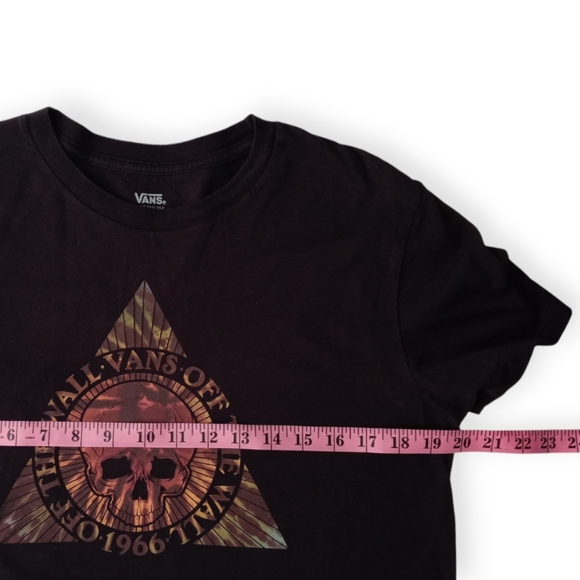 VANS OFF THE WALL 1966 SKULL GRAPHIC MEN'S SHORT-SLEEVE BLACK T-SHIRT. SIZE M - Picture 7 of 12